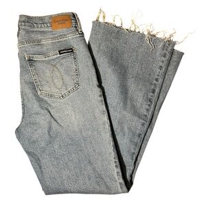 Calvin Klein Blue Jeans Women’s Denim High Rise Flare Leg Size 28 Cotton99%